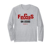 Focus on Jesus - Christian Faith Inspirational Reminder Manche Longue