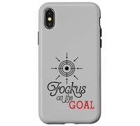 Focus on The Goal Target Graphic Motivation Discipline Quote Coque pour iPhone X/XS