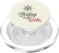 Focus on The Goal Target Graphic Motivation Discipline Quote PopSockets PopGrip pour MagSafe