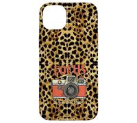 Focus on The Good Appareil Photo Vintage avec Citation Positive Motif léopard Coque pour iPhone 14 Plus