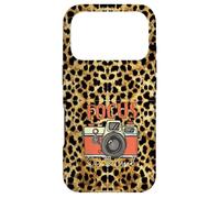 Focus on The Good Appareil Photo Vintage avec Citation Positive Motif léopard Coque pour iPhone 17 Pro