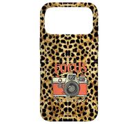 Focus on The Good Appareil Photo Vintage avec Citation Positive Motif léopard Coque pour iPhone 17 Pro Max