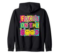 Focus on The Good Colorful Positive Happy Face Design Sweat à Capuche