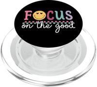 Focus on The Good Happy Face, Joli graphisme rétro Positif PopSockets PopGrip pour MagSafe