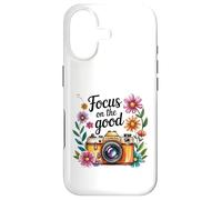 Focus on The Good Wildflowers Camera Happy Thoughts Coque pour iPhone 17