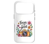 Focus on The Good Wildflowers Camera Happy Thoughts Coque pour iPhone 17 Pro