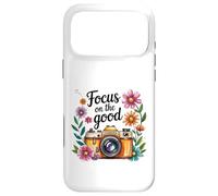 Focus on The Good Wildflowers Camera Happy Thoughts Coque pour iPhone 17 Pro Max