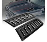 Focus RS MK2 Style 2 Pièces Grille de Prise D'air de Voiture, Universel Capot Évents Couvercle d'Admission de Flux Turbo Capot Couverture (Noir brillant)