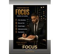 Focus - Thunderstorm Code (Vol. II): 120 Pages | 8.5 x 11 | Lined Composition Notebook for Men | Focus Decides Who Wins.