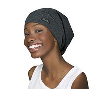 FocusCare Bonnet de sommeil souple doublé de satin pour femme, gris bruyère foncé, Taille unique