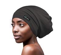 FocusCare Bonnet de sommeil souple doublé de satin pour femme, gris, taille unique