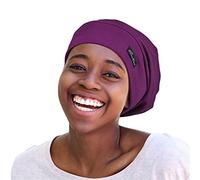 FocusCare Bonnet de sommeil souple doublé de satin pour femme, Rayures B, Taille unique