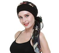 FocusCare Cancer des Chapeaux pour la Perte des Cheveux des Femmes Chimio Turbans écharpes Bambou Viscose Coiffure,Fleur forte,Taille unique