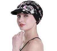 FocusCare Foulards de chimio doux pour femme en tissu de bambou - Casquette de baseball - Turban pour perte de cheveux, Black-AM, taille unique