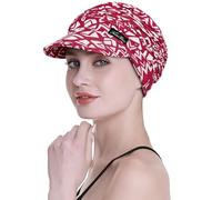 FocusCare Foulards de chimio doux pour femme en tissu de bambou - Casquette de baseball - Turban pour perte de cheveux, Red AG, taille unique