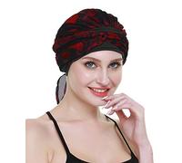 FocusCare Headwraps pour la Chimio Femmes Cancer Patients Cadeaux pac Foulard Perte de Cheveux,Phoenix rouge,Taille unique