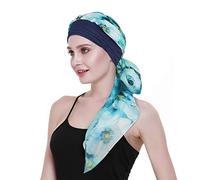 FocusCare Les Cheveux Longs Perruque Complice Turban des Foulards pour la Chimio Bandeaux Hats Beanie Bandana,Vert Jade,Taille unique