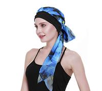 FocusCare Les écharpes de Chimio Cancer Coiffure montés Bandana Perte de Cheveux Turban pac,Rivière bleue,Taille unique