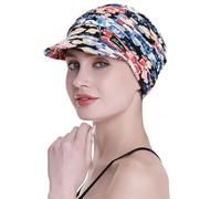 FocusCare Turbans souples de chimiothérapie pour femmes, tissu en bambou, style casquette de baseball, pour la perte de cheveux, taille unique
