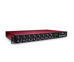 Focusrite Scarlett OctoPre Dynamic Préampli Micro ADAT 8x8 E/S | Extenseur ADAT, 8 préamplis micro, compresseur analogique, 2 entrées instruments, 8 sorties ligne symétriques, Word Clock