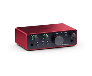 Focusrite Scarlett Solo de 4e Génération Interface Audio USB-C | 1 préampli micro XLR, 1 entrée instrument Hi-Z, 24 bits/192 kHz, plage dynamique de 120 dB, mode Air, compatible PC/Mac/iPad