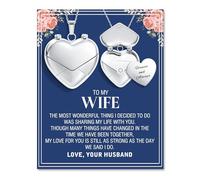 Focxoio Collier avec médaillon en forme de cœur pour femme - Cadeau secret ouvrable, bijou romantique gravé pour elle, épouse, petite amie, maman, grand-mère, sœur, meilleure amie, tante, Acier