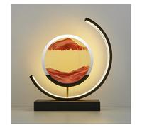 Fodalob Lampes de Chevet en Mouvement Sable Art Photo Bureau veilleuse Lumineuse for Chambre à Coucher Style Chinois décoratif Verre sablier Lampes de Table (Color : Red, Size : Touch)