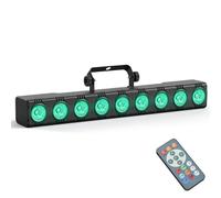 FODEXAZY 9x6W Barre LED RGBW Wallwasher avec Télécommande, Jeux de Lumiere Soiree Disco Éclairage de Scène pour DJ Discothèque Fete Effets Mariage, 1 pièce