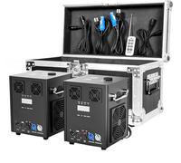 FODEXAZY Nouvelle Version 1000W Machines Pyrotechniques, Télécommande sans fil Machine à étincelles Froides pour Mariage DJ Soirées, 2pcs avec Flightcase