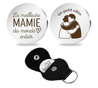 Fodfgxf Cadeau Fete des Grand Mere,Cadeau Mamie,Cadeau Grand Mere,Cadeau pour Mamie,Cadeaux Mamie,Cadeau pour Ca Mamie,Cadeaux pour Mamie,Mamie Cadeau,Cadeau Mamie Original,Un Petit Câlin Porte Clef