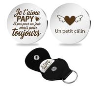 Fodfgxf Cadeau Noel Papy,Cadeau Papy Un Petit Câlin Porte Clef,Cadeaux Grand Pere,Cadeaux Papi,Cadeau pour Papy