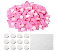 Fodlon 100pcs Serviettes Compressées, 20cm Comprimée Serviette de Voyage, Jetables Mini Serviette, Extensibl Serviettes Magiques pour Beauté,Salon,Sports de Plein Air (Rose)