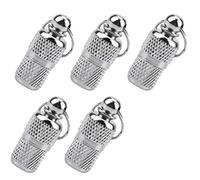 Fodlon 5pcs Tube D'étiquette D'identification Anti-Perdue pour Chat et Chien - Pendentifs Porte-Adresse Personnalisable pour Collier - Argent ID Tag Porte-Clés
