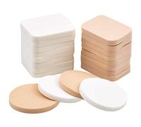 Fodlon Ensemble d’Éponge de Visage, 20 Pièces Éponges de Maquillage Foundation Primer Puff Éponges Puff Double usage sec et humide (Rond et Rectangle)