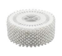 Fodlon Lot de 480 Épingles à Coudre, Épingle Tête Perle Épingles Droites Epingles Droites Pins Epingles a Tete Ronde pour Artisanat Couture Bricolage (Blanc)