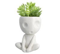 Fodlon Pot de Fleurs Phosphorescent - Cache-Pot en Céramique avec Visage Adorable pour Succulentes et Cactus - Décoration pour la Maison et Le Bureau