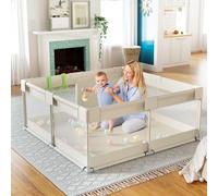 Fodoss 120x120cm Parc Bebe,Le petit Parc Enfant Pour l'appartement (47x47inch Beige)…