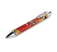FodPand 1 stylo à bille rechargeable avec masque d'opéra de Pékin - Pointe fine de 0,5 mm - Encre liquide à séchage rapide - Prise en main confortable - Rétractable et format de poche - Pour journal