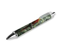 FodPand 1 stylo à bille rechargeable noir Parrot_rainforest - Pointe fine de 0,5 mm - Écriture lisse - Séchage rapide - Encre liquide - Prise en main confortable - Rétractable et format de poche