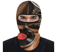 FodPand Cache-cou vintage pour tourne-disque - Coupe-vent - Masque intégral - Cagoule pour le ski, la course à pied, le cyclisme