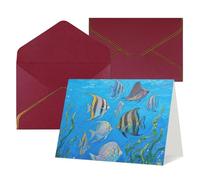 FodPand Cartes de vœux avec enveloppes, cartes d'anniversaire 11,4 x 15,2 cm, carte d'encouragement à moitié pliée, cartes postales amusantes, cartes d'invitation vierges en papier cartonné