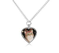 FodPand Collier commémoratif de Noël en forme de chat avec cornes de cerf - Étanche - Bijou funéraire pour homme et femme - Pendentif urne réglable avec kit de remplissage - Cadeau souvenir pour la
