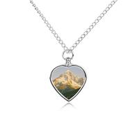 FodPand Collier funéraire imperméable pour animal domestique Snow Mountain Sunrise - Bijou funéraire pour homme et femme - Pendentif urne réglable avec kit de remplissage - Cadeau souvenir pour la