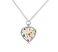 FodPand Collier funéraire moderne du milieu du siècle pour animaux de compagnie - Étanche - Bijou funéraire pour homme et femme - Pendentif urne réglable avec kit de remplissage - Cadeau souvenir pour