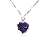 FodPand Collier urne d'amour personnalisé pour cendres - Collier commémoratif pour animal domestique avec kit de remplissage - Chaîne réglable de 70,1 cm - Pendentif funéraire en forme de cœur pour