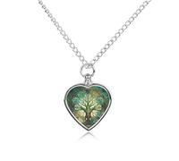 FodPand Collier urne funéraire personnalisable pour cendres d'animaux de compagnie avec kit de remplissage, chaîne réglable de 70,1 cm, bijou funéraire, pendentif en forme de cœur pour chiens et chats