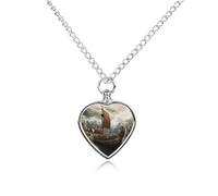 FodPand Collier urne funéraire personnalisable pour cendres de vieux bateau avec kit de remplissage réglable de 70,1 cm - Bijoux funéraires - Pendentif en forme de cœur pour chiens et chats bien-aimés