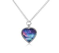 FodPand Collier urne funéraire personnalisé pour cendres d'animaux de compagnie avec kit de remplissage, chaîne réglable de 70,1 cm, bijou funéraire, pendentif en forme de cœur pour chiens et chats