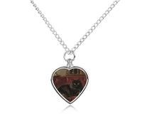 FodPand Collier urne personnalisable pour cendres d'animaux domestiques en acier titane avec kit entonnoir - Collier commémoratif - Cadeau souvenir - Pendentif photo personnalisé pour chiens, chats et