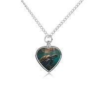 FodPand Collier urne personnalisable pour cendres d'animaux marins en acier titane avec kit entonnoir - Cadeau souvenir - Pendentif photo personnalisé pour chiens, chats et proches